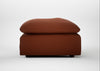 Astrid Ottoman Smart Cotton Linen Rust / Walnut Stained Beech