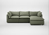 Astrid Right Hand Facing Corner Chaise Sofa Capelo Linen-Cotton Sage / Walnut Stained Beech