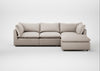 Astrid Right Hand Facing Corner Chaise Sofa Capelo Linen-Cotton Sesame / Natural Beech