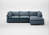 Astrid Right Hand Facing Corner Chaise Sofa Smart Cotton Linen Celestial / Natural Beech