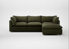 Astrid Right Hand Facing Corner Chaise Sofa Smart Cotton Linen Myrtle / Natural Beech
