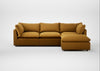 Astrid Right Hand Facing Corner Chaise Sofa Smart Cotton Linen Sahara / Natural Beech