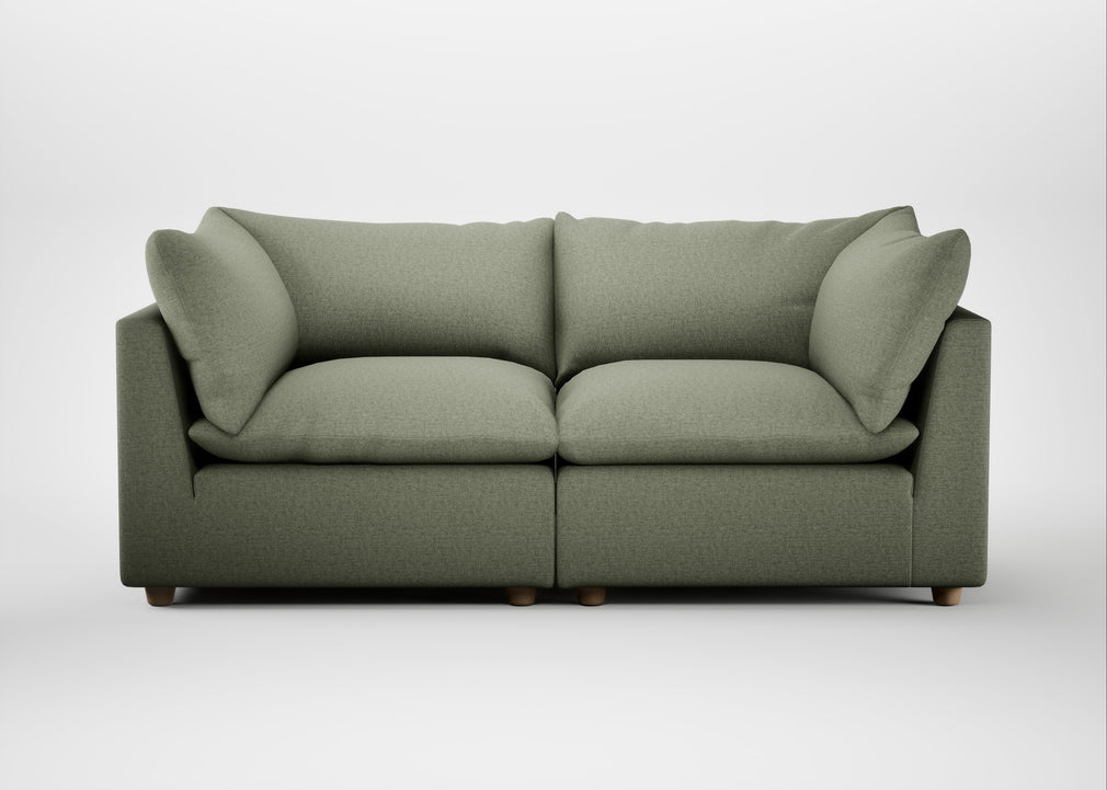 Astrid 3 Seater Sofa Capelo Linen-Cotton Sage / Natural Beech