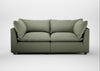 Astrid 3 Seater Sofa Capelo Linen-Cotton Sage / Walnut Stained Beech