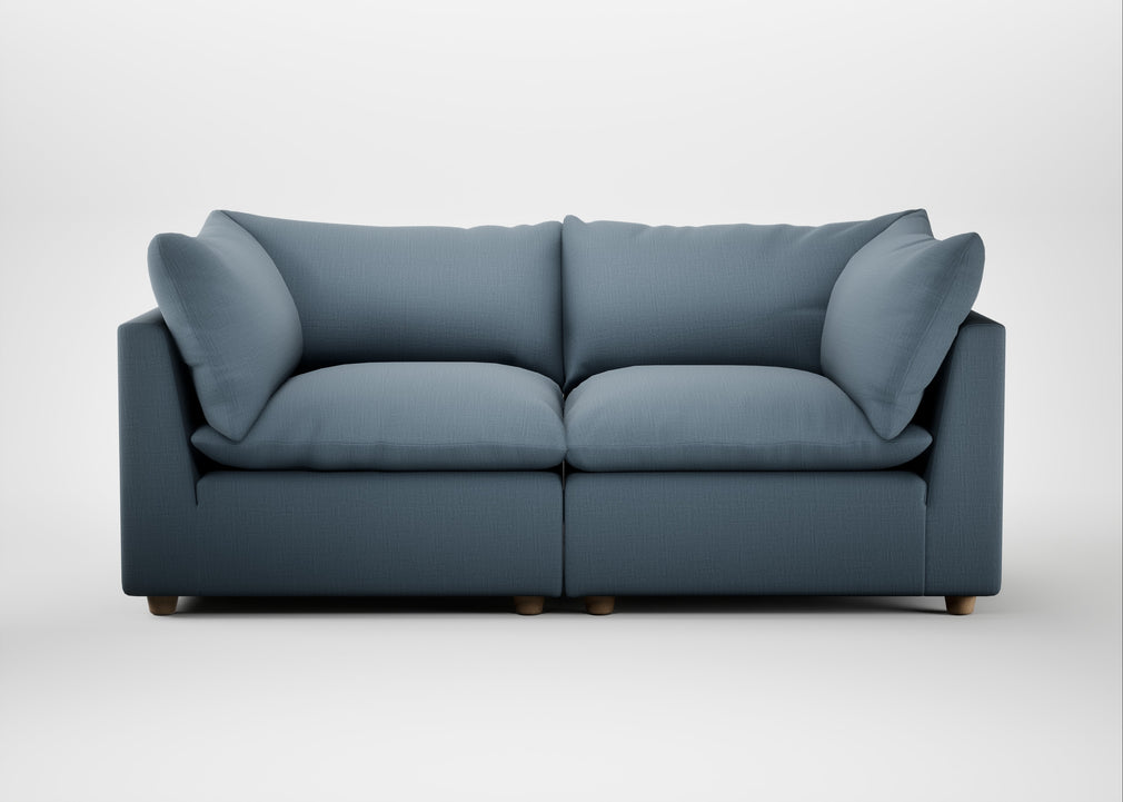 Astrid 3 Seater Sofa Smart Cotton Linen Celestial / Natural Beech