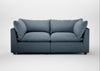 Astrid 3 Seater Sofa Smart Cotton Linen Celestial / Walnut Stained Beech