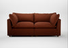 Astrid 3 Seater Sofa Smart Cotton Linen Rust / Natural Beech