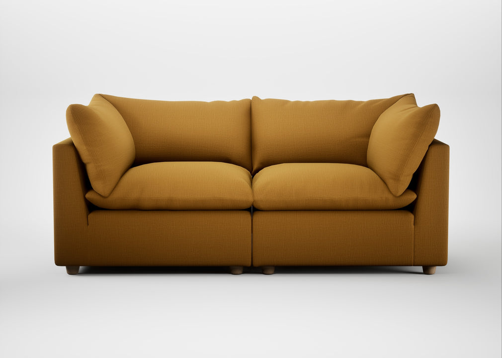 Astrid 3 Seater Sofa Smart Cotton Linen Sahara / Natural Beech