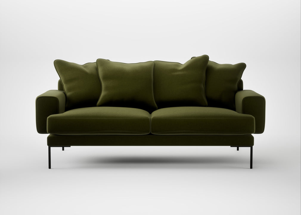 Torrington 3 Seater Sofa Cotton Velvet Evergreen