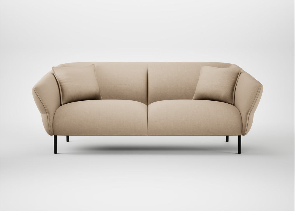 Alto 3 Seater Sofa Smart Cotton Linen Rice