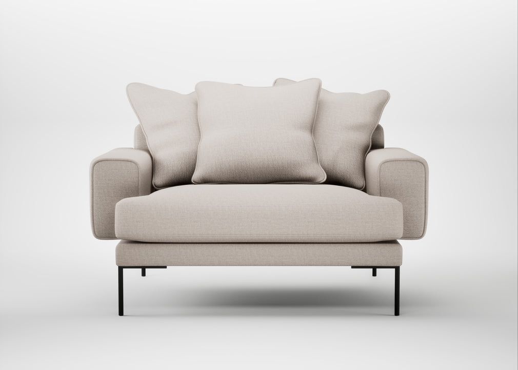 Torrington Loveseat Capelo Linen-Cotton Sesame