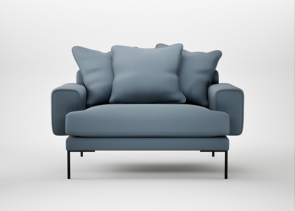 Torrington Loveseat Smart Cotton Linen Celestial