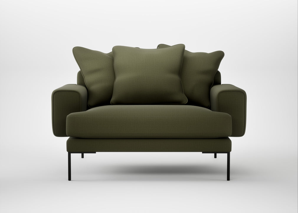 Torrington Loveseat Smart Cotton Linen Myrtle
