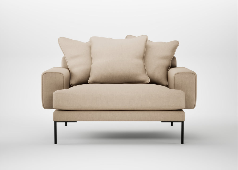 Torrington Loveseat Smart Cotton Linen Rice
