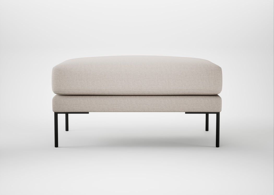 Torrington Ottoman Capelo Linen-Cotton Sesame