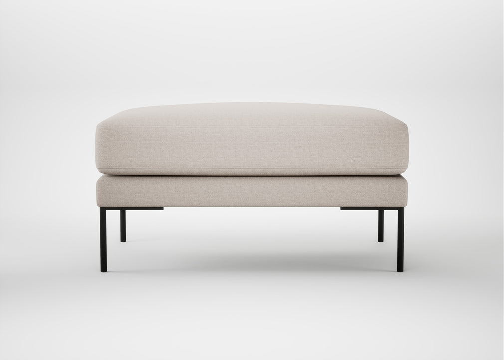 Torrington Ottoman Capelo Linen-Cotton Sesame