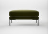Torrington Ottoman Cotton Velvet Evergreen