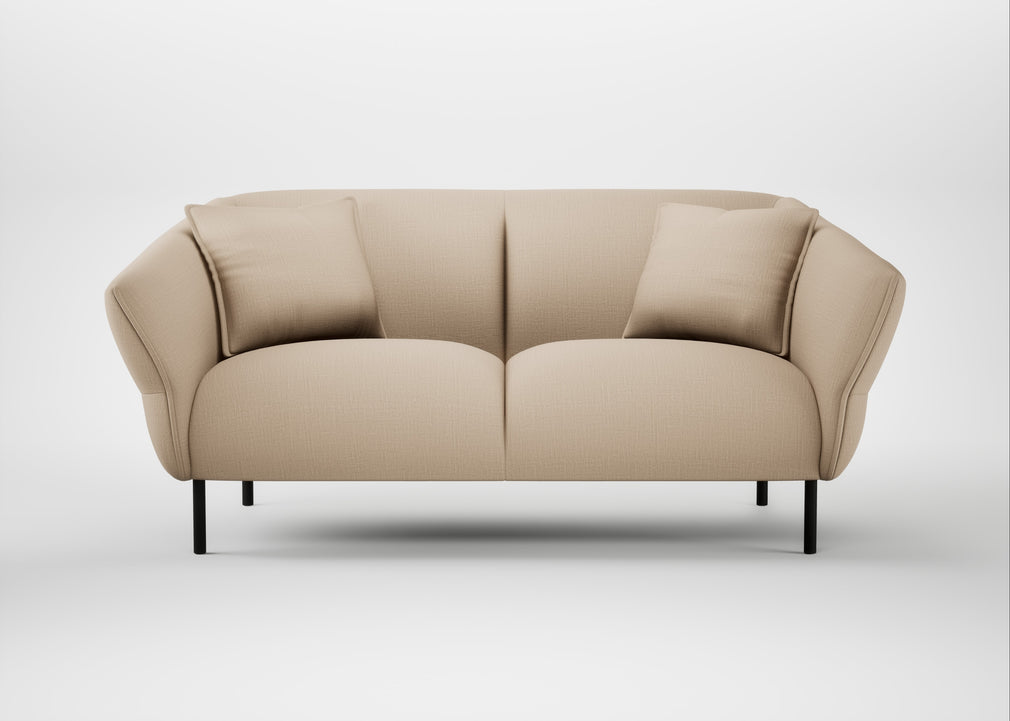 Alto 2 Seater Sofa Smart Cotton Linen Rice