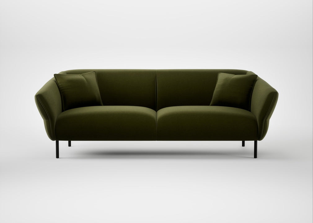 Alto 4 Seater Sofa Cotton Velvet Evergreen