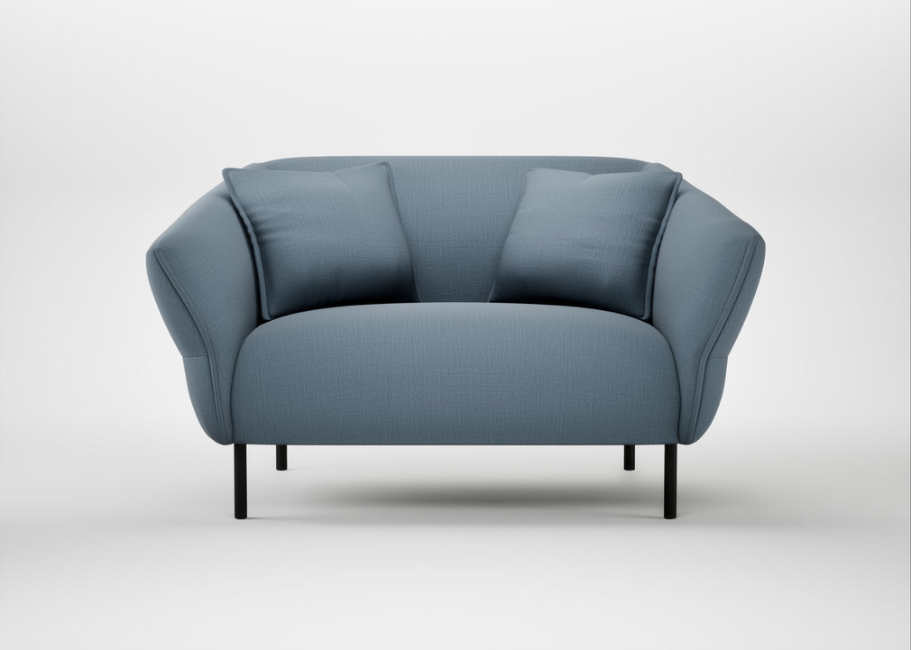 Alto Loveseat Smart Cotton Linen Celestial