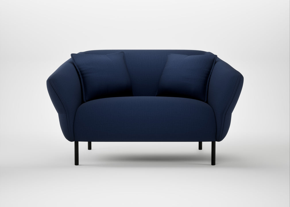 Alto Loveseat Smart Cotton Linen Indigo