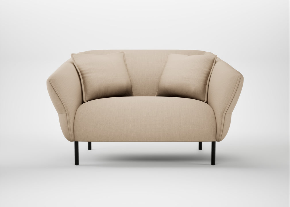 Alto Loveseat Smart Cotton Linen Rice