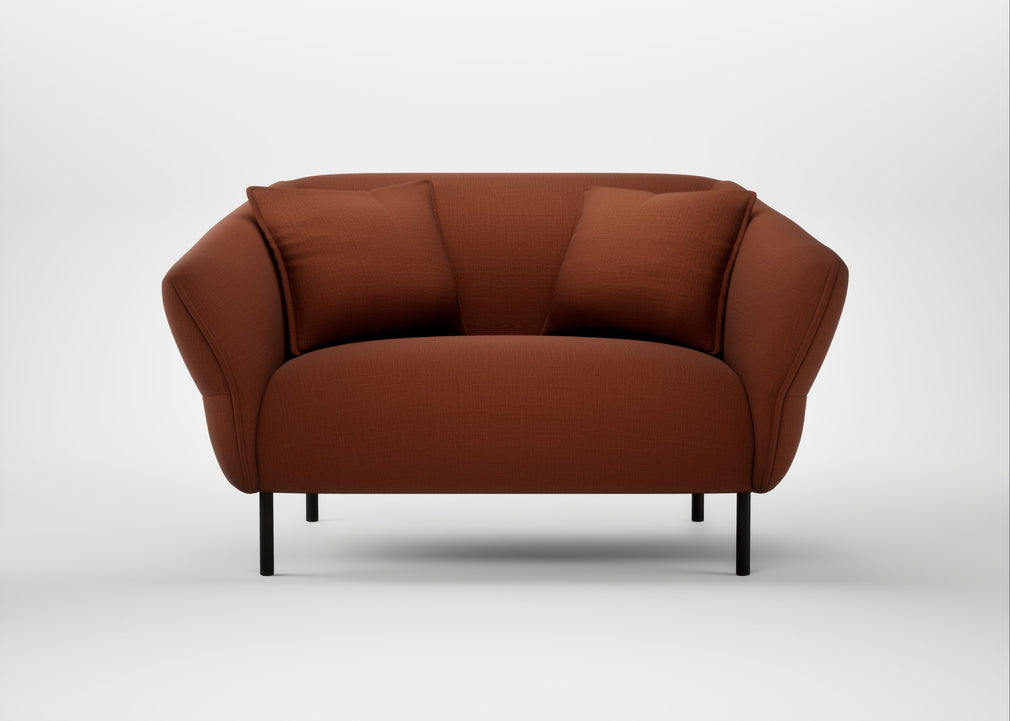 Alto Loveseat Smart Cotton Linen Rust