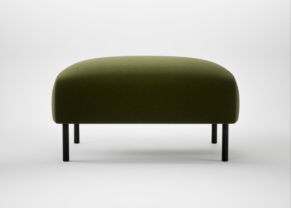 Alto Ottoman Cotton Velvet Evergreen