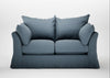 Tailor Loose Cover 2 Seater Sofa Smart Cotton Linen Celestial