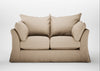 Tailor Loose Cover 2 Seater Sofa Smart Cotton Linen Rice