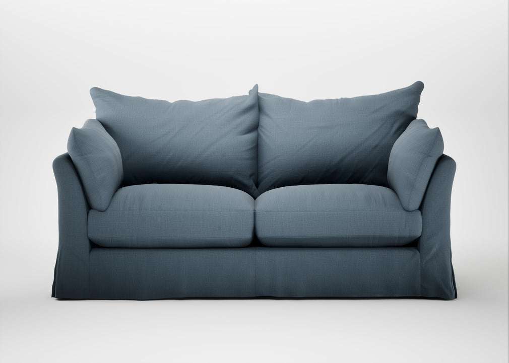 Tailor Loose Cover 3 Seater Sofa Smart Cotton Linen Celestial