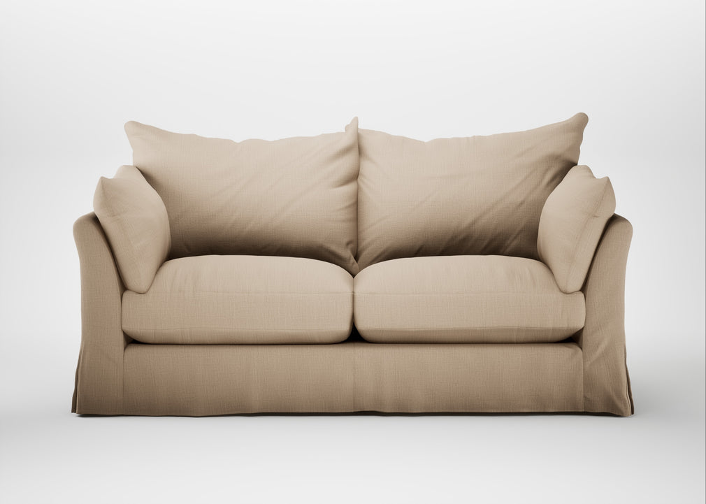 Tailor Loose Cover 3 Seater Sofa Smart Cotton Linen Rice