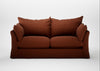 Tailor Loose Cover 3 Seater Sofa Smart Cotton Linen Rust