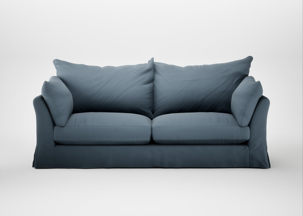 Tailor Loose Cover 4 Seater Sofa Smart Cotton Linen Celestial