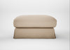 Tailor Loose Cover Square Footstool Smart Cotton Linen Rice