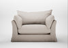 Tailor Loose Cover Loveseat Capelo Linen-Cotton Sesame
