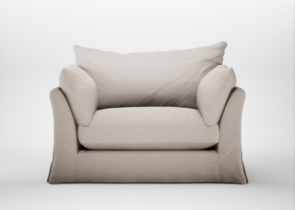 Tailor Loose Cover Loveseat Capelo Linen-Cotton Sesame