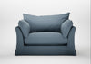 Tailor Loose Cover Loveseat Smart Cotton Linen Celestial