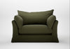 Tailor Loose Cover Loveseat Smart Cotton Linen Myrtle