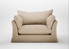 Tailor Loose Cover Loveseat Smart Cotton Linen Rice