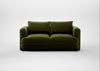 Rafi 2 Seater Sofa Cotton Velvet Evergreen