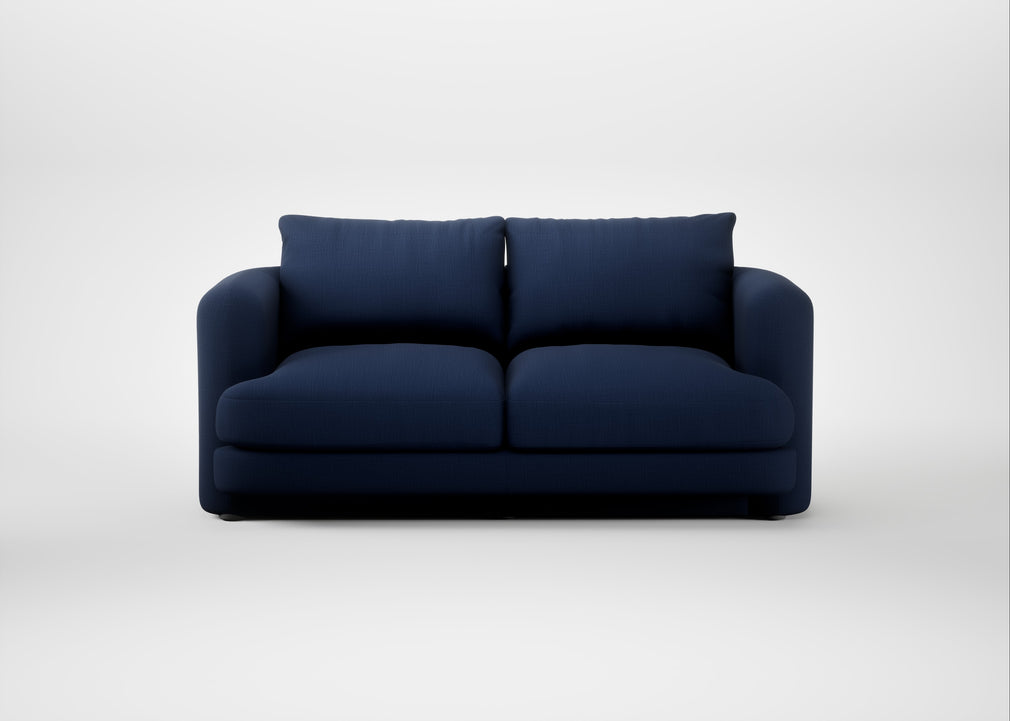 Rafi 2 Seater Sofa Smart Cotton Linen Indigo