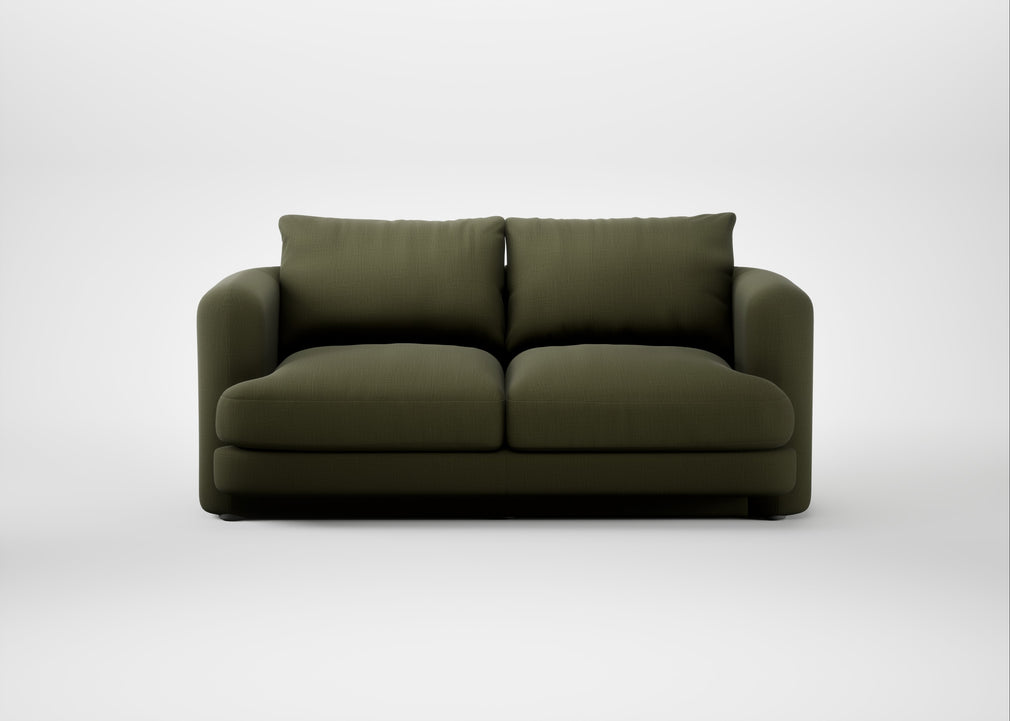 Rafi 2 Seater Sofa Smart Cotton Linen Myrtle
