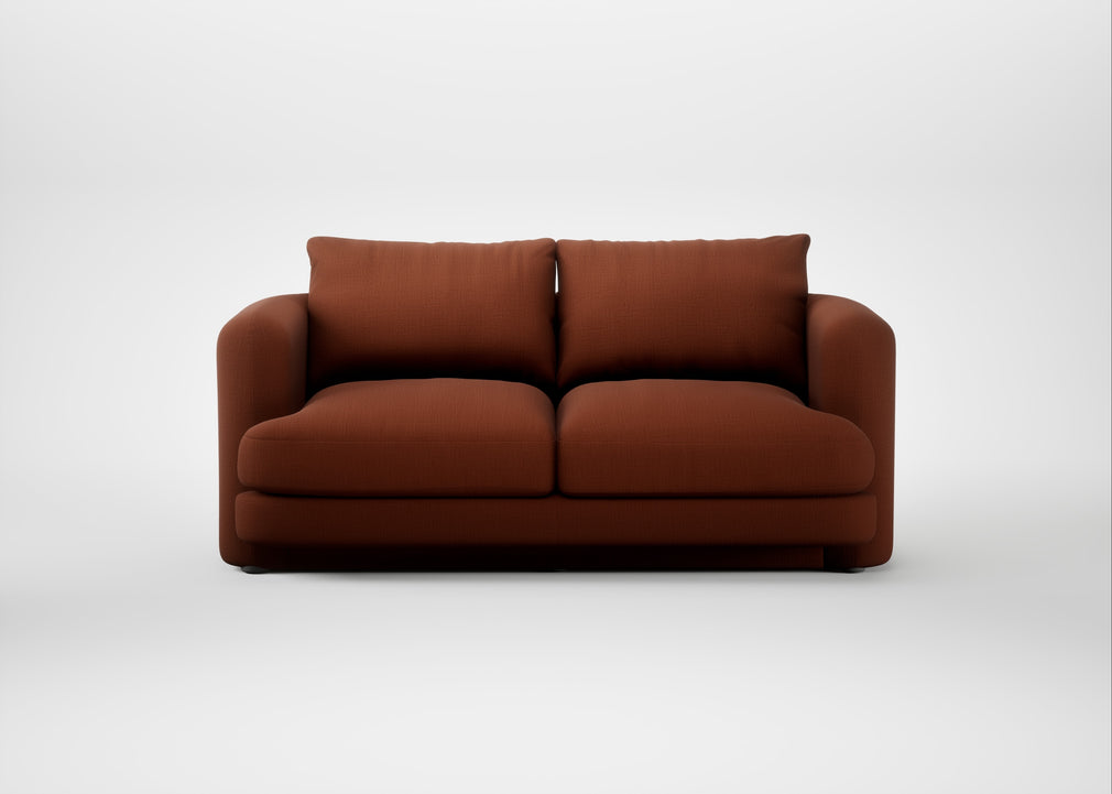 Rafi 2 Seater Sofa Smart Cotton Linen Rust