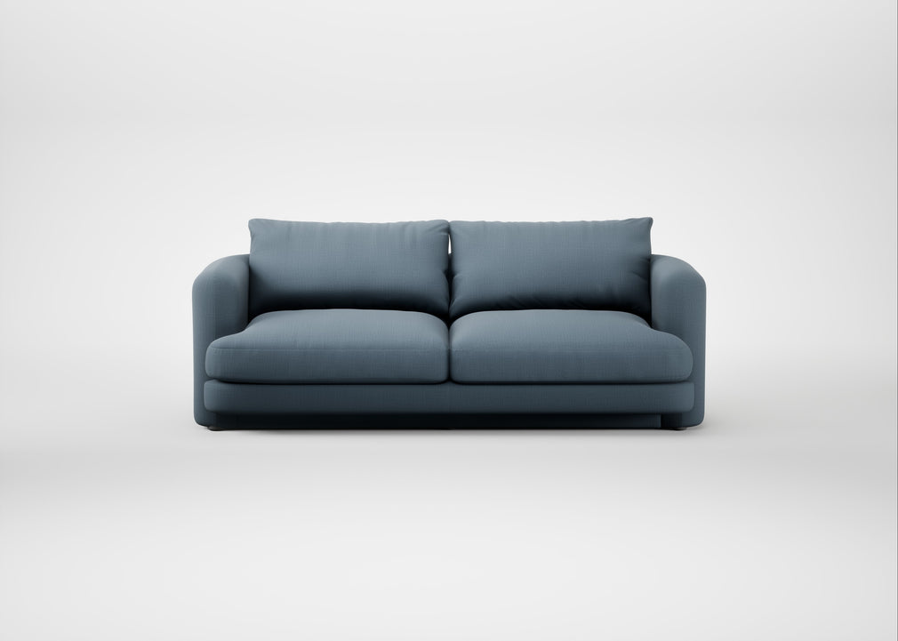 Rafi 3 Seater Sofa Smart Cotton Linen Celestial