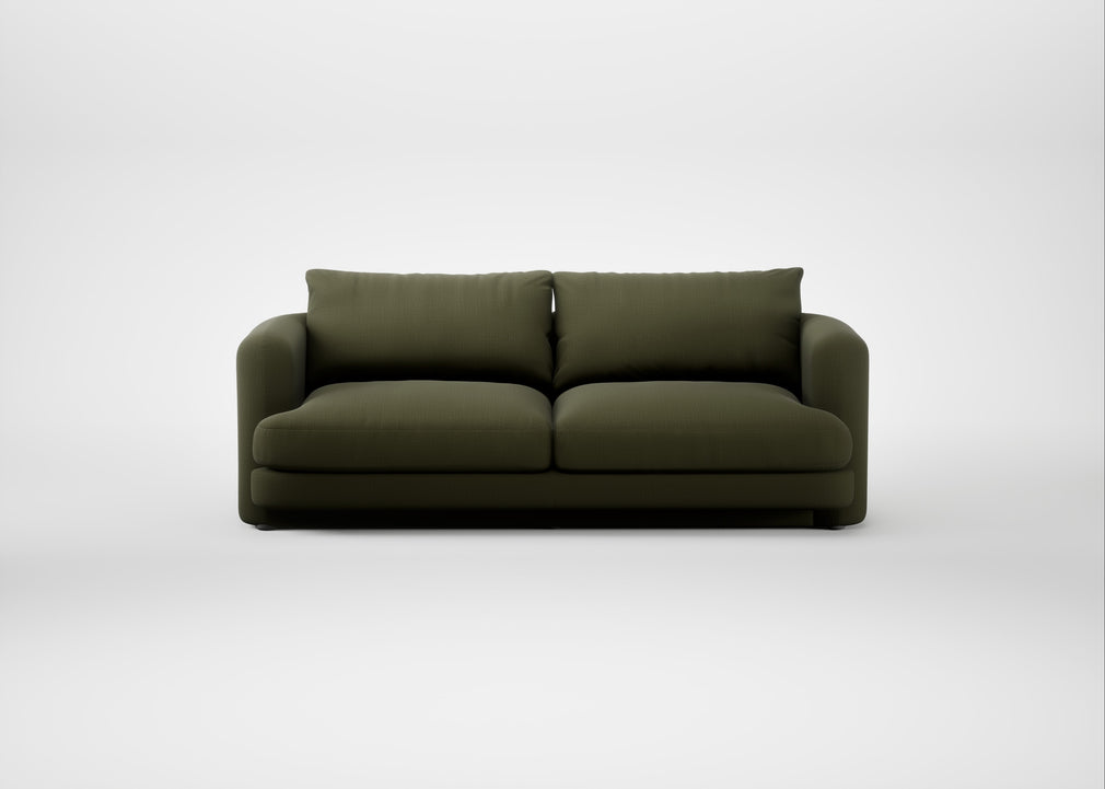 Rafi 3 Seater Sofa Smart Cotton Linen Myrtle