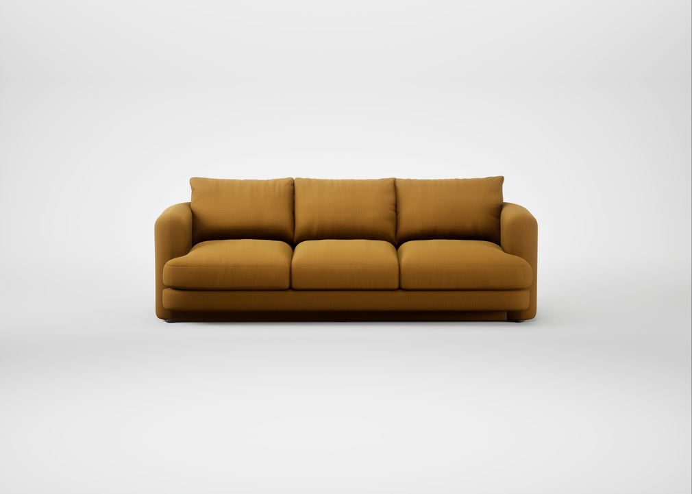 Rafi 3 Seater Sofa Smart Cotton Linen Sahara