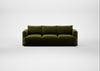 Rafi 4 Seater Sofa Cotton Velvet Evergreen