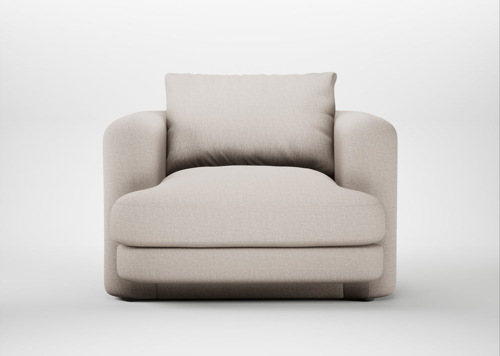 Rafi Armchair Capelo Linen-Cotton Sesame / Non-Swivel