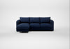 Rafi Left Hand Facing Chaise Sofa Smart Cotton Linen Indigo